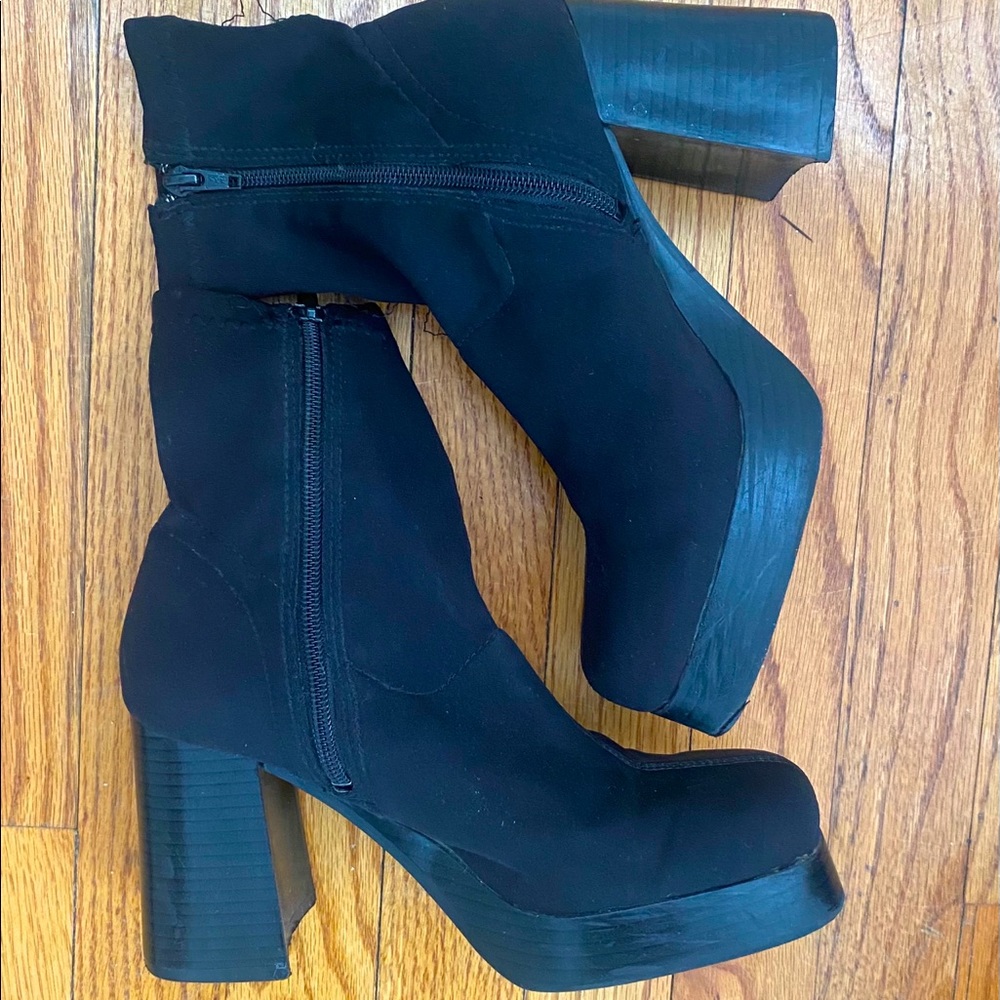 Platform Sock Booties